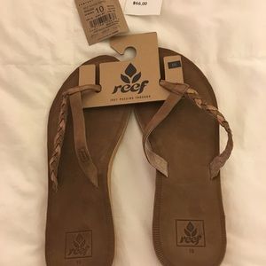 Reef Voyage Sunset Waterproof Leather Flip Flops